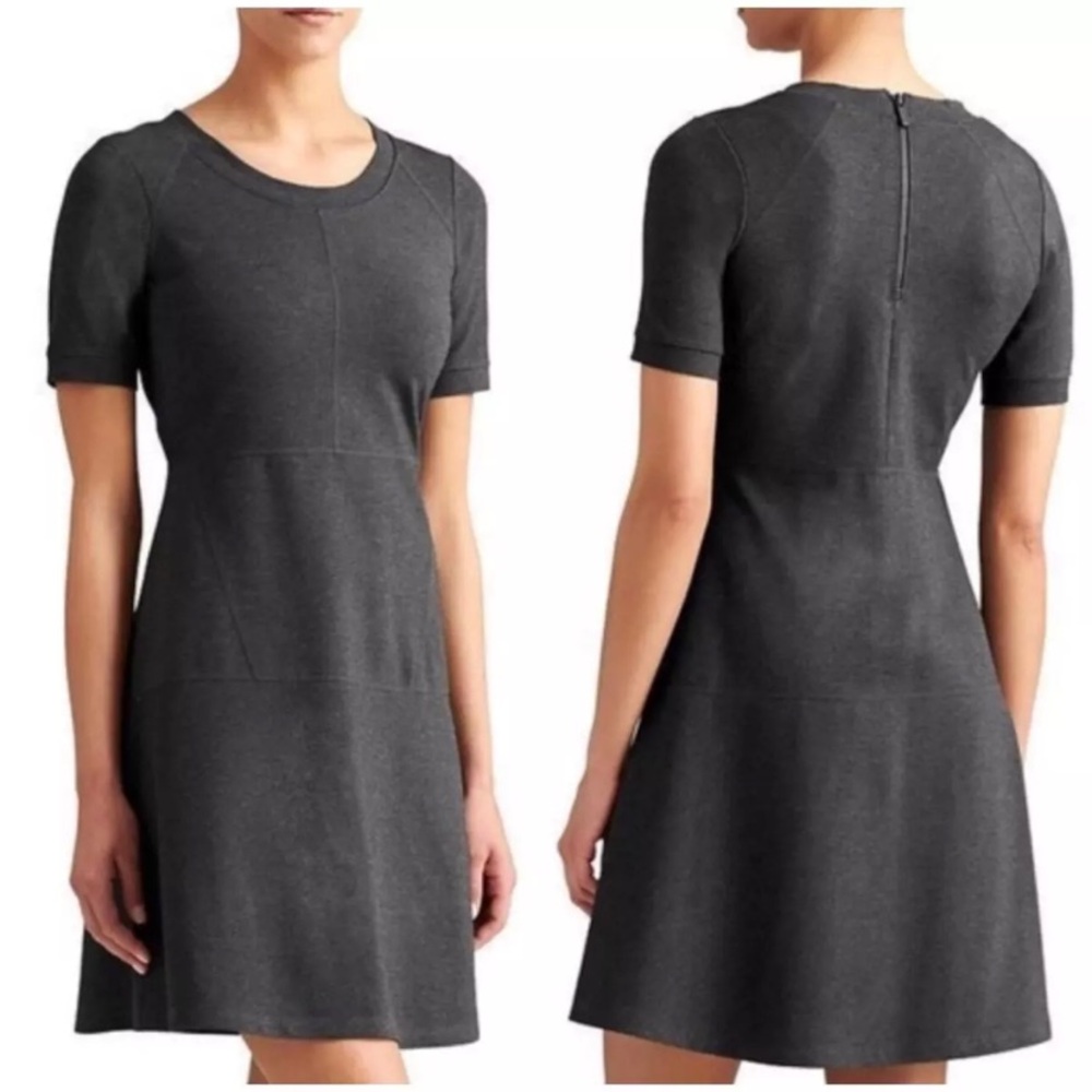 Athleta En Route Fit and Flare Travel Dress in Gray ~ Medium